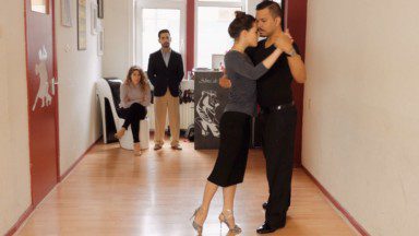 Taking private lessons for Tango with Juan Martin and Stefania