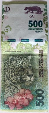 500 pesos note from Argentina