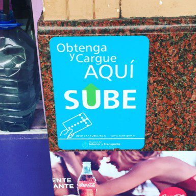 Sube sign in Buenos Aires