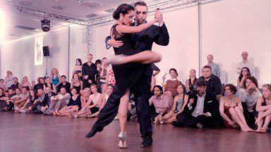 Clarisa Aragon and Jonathan Saavedra at Lodz Tango Salon Festival