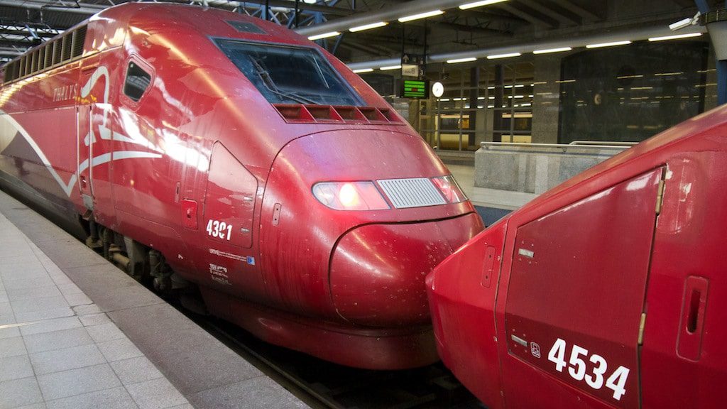 Thalys train in Brussels