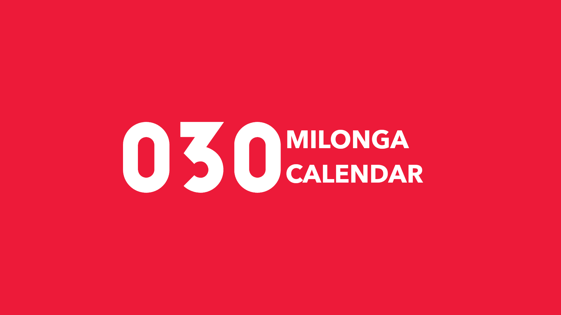 Milonga Calendar