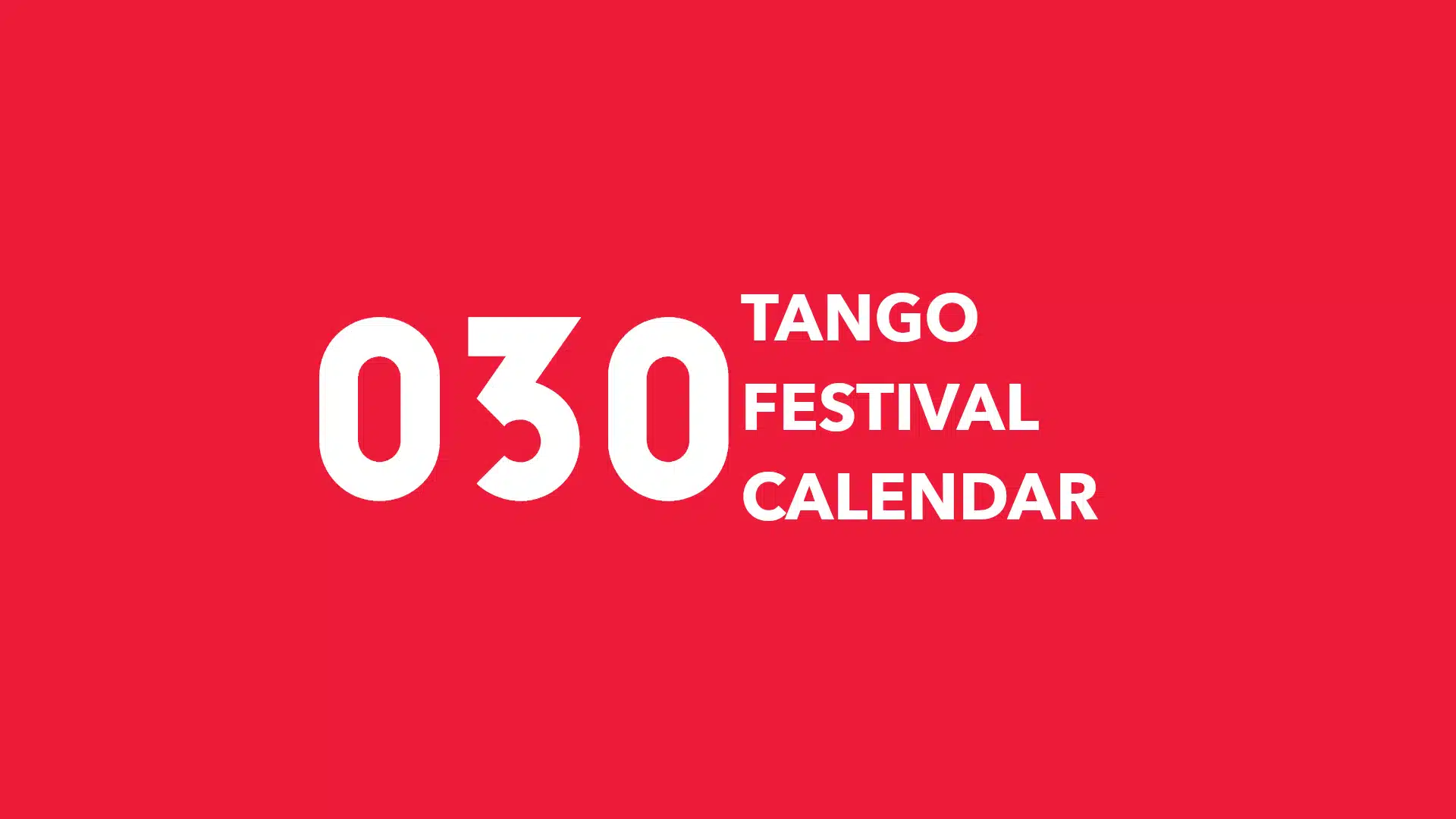 Argentine Tango Festival Calendar