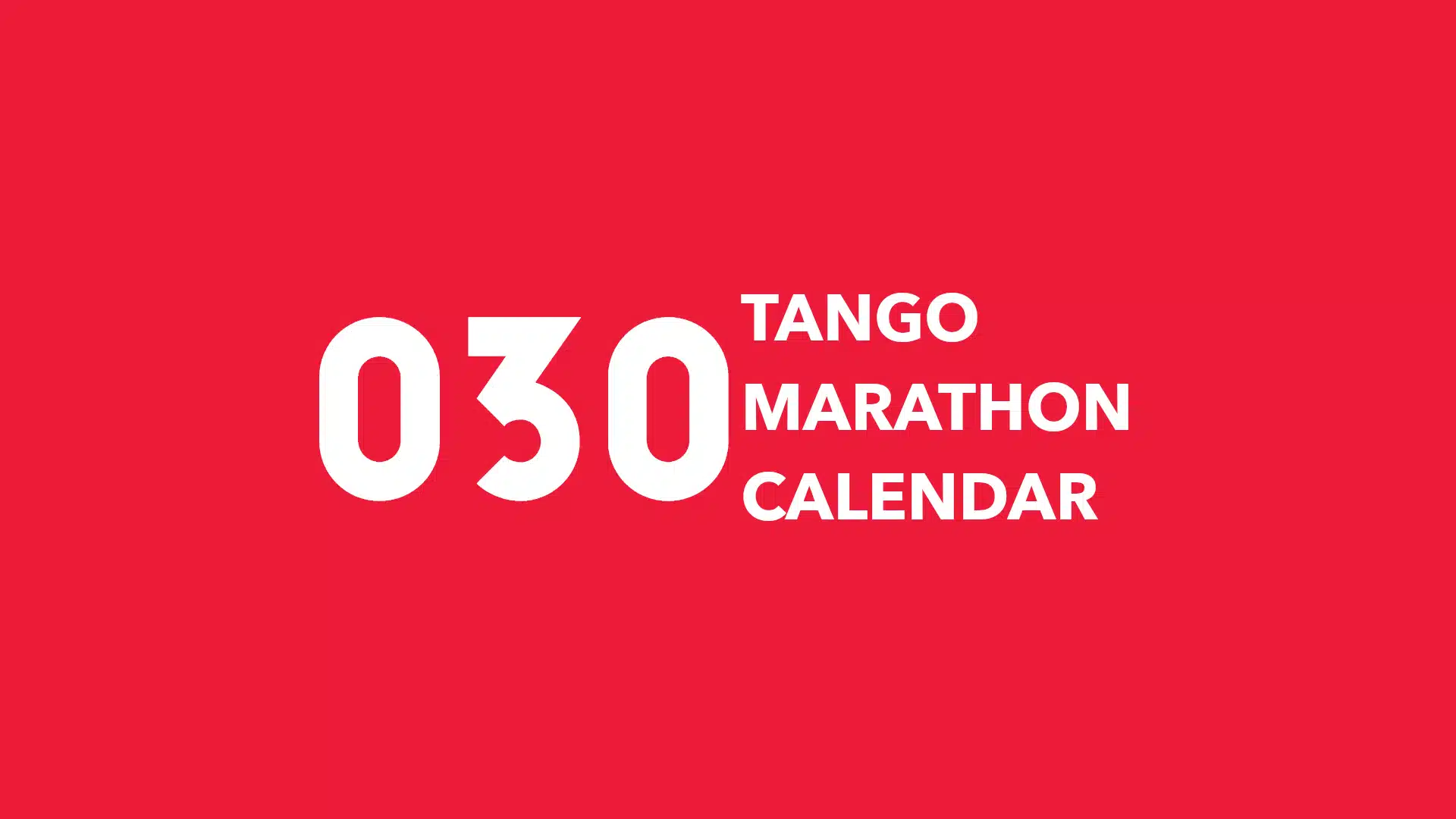 Tango Marathon Calendar